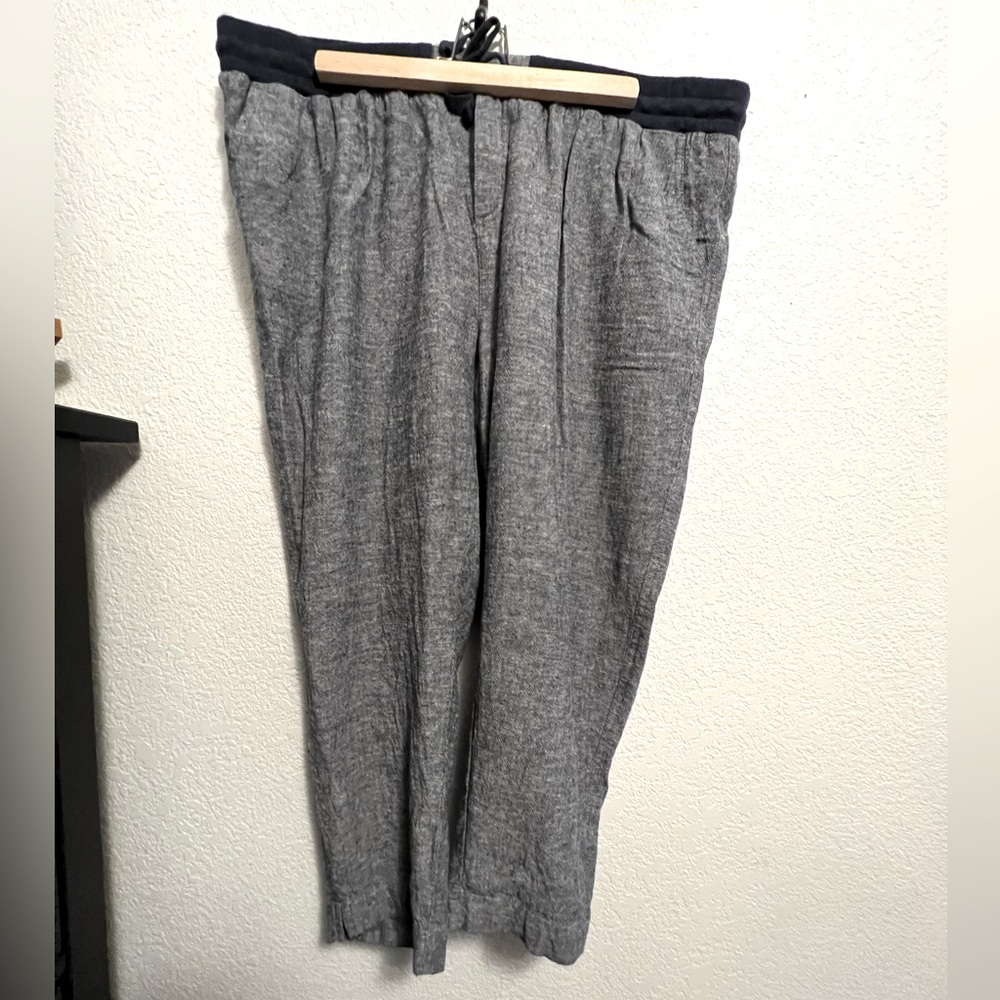 Susina: linen blend pull on crop pants